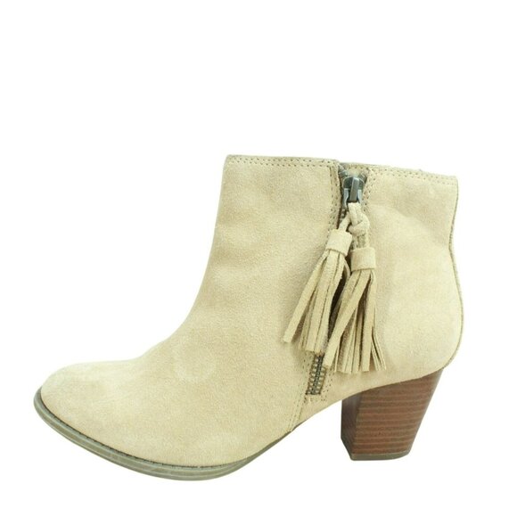 Vionic Madeline Brown Suede Water Resistant Tassel Ankle Booties Size‎ 7 - Picture 1 of 10